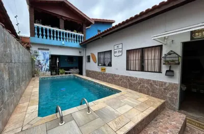 Casa para venda em itanhaém, jardim regina, 3 dormitórios, 1 suíte, 1 banheiro, 3 vagas