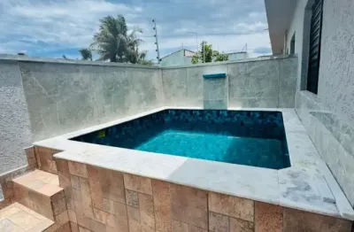 Casa nova com piscina e 02 dormitórios para venda, itanhaém / sp