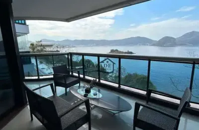 Apartamento alto padrão 4 suítes na praia de boa viagem/niterói frente mar.
