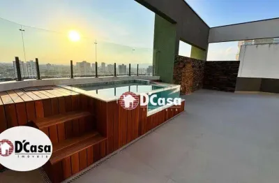 Excelente cobertura à venda de 275m² com terraço gourmet e piscina, no centro, próximo ao hospital regional,  taubaté-sp