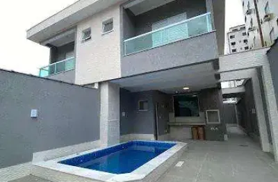 Casa para venda em praia grande, tupi, 3 dormitórios, 3 suítes