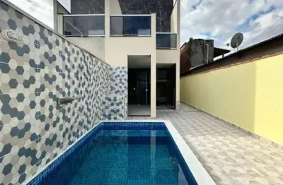 Casa para venda em itanhaém, jardim suarão, 2 dormitórios, 2 suítes, 1 banheiro, 2 vagas