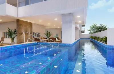 Apartamento com piscina e 3 quartos em praia grande.