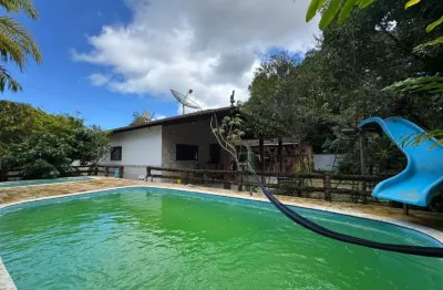 Chácara com piscina, 4 quartos e área gourmet em peruíbe - r$ 430.000,00.