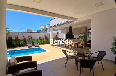 Casa com 3 suíes à venda, 208 m² residencial cancioneiros - parque brasil 500 - paulínia/sp