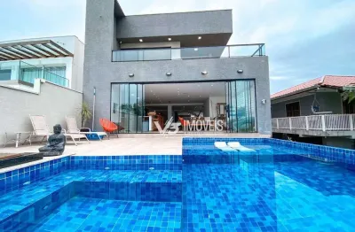 Casa com 4 dormitórios à venda, 400 m² por r$ 6.900.000,00 - piçarras - guaratuba/pr