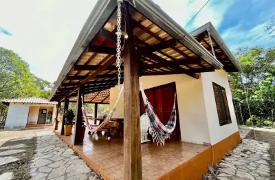 2 casas rústicas mais sauna, piscina, poço artesiano, despensa- pirenópolis-go