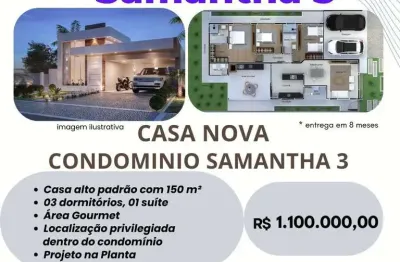 Samantha 3 - casa alto padrão em jardins de samantha iii, araras/sp
