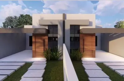 Casa geminada com piscina a venda - loteamento nova governador