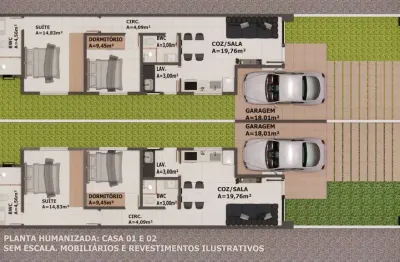 Casa geminada com 2 quartos, areias de baixo - governador celso ramos