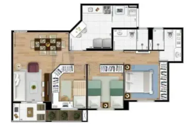 Apartamento para Venda em São Paulo, Mooca, 3 dormitórios, 1 suíte, 2 banheiros, 1 vaga