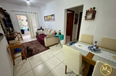 Apartamento com 02 dormitorios, 01 suite, lazer completo, sacada com churrasqueira, na vila tupi - praia grande
