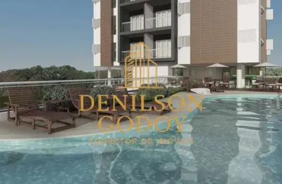 Apartamentos de 2 quartos (suíte), varanda gourmet, piscina, fitness e spa.