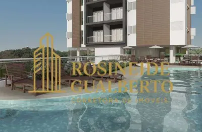 Apartamentos de 2 quartos (suíte), varanda gourmet, piscina, fitness e spa.