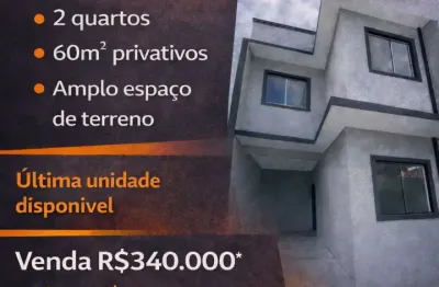 Sobrado novo de 2 dormitórios com vaga de garagem no bairro Vitoria Regia, Curitiba/PR