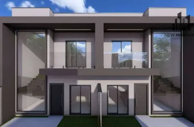 Sobrados em condominio, 3 dormitórios à venda, 110 m² - xaxim.