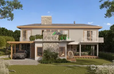 Residência contemporânea em construção – areias de macacu, garopaba/sc