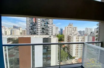 Vila olímpia - studio equipado e decorado, pé direito duplo 28 m e sacada