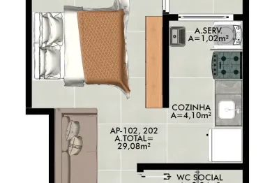 Lançamento no bessa – flat com varanda gourmet e 29m² por r$ 211 mil!