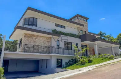 Casa alto padrão com 5 suítes 567,61m² com piscina de borda infinita, bosque privativo e espaço gourmet - imperdível!
