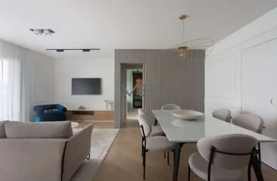 Apartamento alto padrão, com 2 quartos, 107 m² privativos, 2 vagas de garagem, no cabral, curitiba - pr.