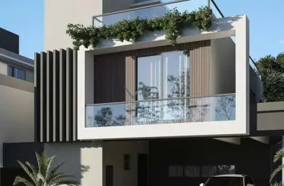 Casa em condomínio com 250 m² privativos, 3 suítes, 2 vagas de garagem, no cascatinha, curitiba - pr.
