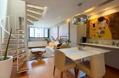 Apartamento cobertura duplex com 2 quartos sendo 1 suíte, 119 m privativos, 2 vagas de garagem, no bacacheri, curitiba - pr.