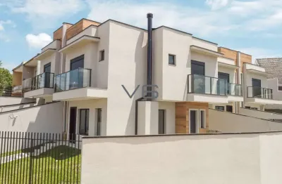 Sobrado padrão com 3 quartos, 94m² privativos, no atuba, curitiba - pr.