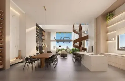 Cobertura duplex com 3 suítes,460 m² privativos, 5 vagas de garagem, no batel, curitiba-pr.