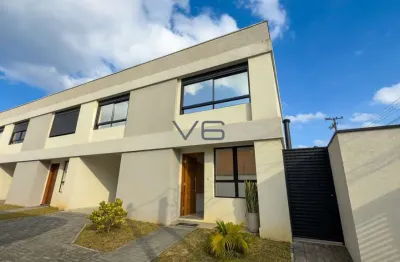 Casa com 125m² privativos, 3 quartos, 2 vagas de garagem, em santa felicidade, curitiba-pr.
