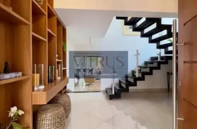 : luxuosa casa estilo americano no alphaville dom pedro i - 4 suítes e área gourmet