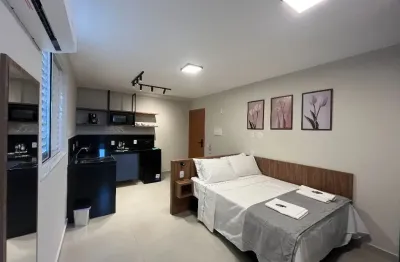 Apto novo  1quarto mobiliado tipo studio -  sta tereza