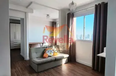 Apartamento mobiliado de 1dorm e sala ampliada para locação na cidade patriarca