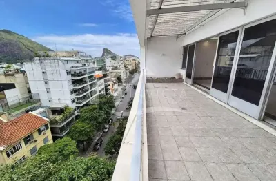 Maravilhosa cobertura com vista para o cristo redentor e montanhas no quadrilátero de ipanema
