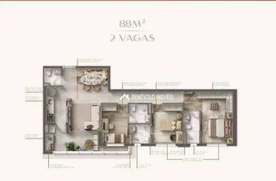 Apartamento com 3 dormitórios à venda, 88 m² por r$ 1.026.000,00 - alphaville - barueri/sp