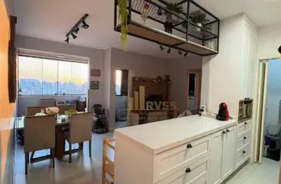Apartamento planejado/decorado 66,34 m², andar alto e vista livre, face norte/oeste - sol o ano todo, 2 dorms (3º reversível),  escritório, 1 vaga