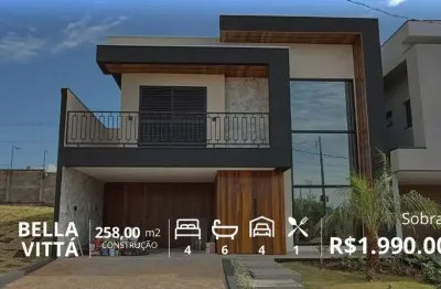 Casa em condomínio para venda em londrina, jardim montecatini, 4 dormitórios, 4 suítes, 6 banheiros, 2 vagas