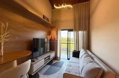 Apartamento mobiliado de dois quartos (1 suíte) + home office e rooftop no campo