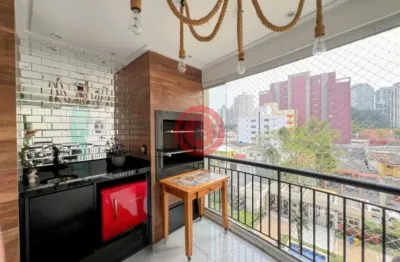 Apartamento de 116m2 com varanda gourmet para venda! reformado, decorado e mobiliado em condomínio clube no bairro jardim em santo andré/sp.