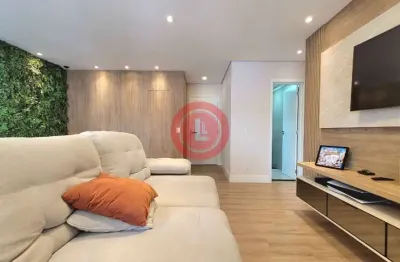 Apartamento de 90 m2 à venda no Centro de Santo André-SP, 2 quartos, 1 suíte, 2 salas, 2 banheiros e 2 vagas. Venha conferir!