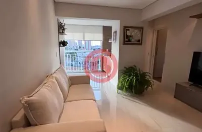 Apartamento para venda com 2 quartos sendo 2 suítes, varanda gourmet, ar condicionado e 2 vagas no jardim bela vista em santo andré-sp