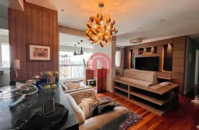 Apartamento à venda com 89 m², varanda gourmet e lazer completo na Vila Bastos, Santo André-SP! Andar alto, frente, face norte e 3 vagas de garagem!