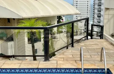 Cobertura com 4 quartos à venda na rua são carlos, 201, barra funda, guarujá, 305 m2 por r$ 2.800.000