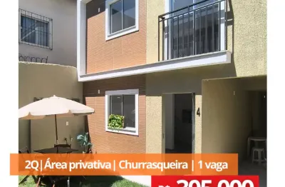 Casa 2 Quartos | Alterosas | Área privativa com churrasqueira