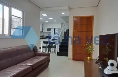 Cobertura com 110m² à venda, 2 dormitórios e churrasqueira no campestre - santo andré - sp