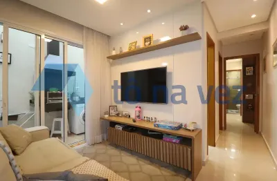 Apartamento à venda com 68m², 2 dormitórios e churrasqueira em vila valparaíso, santo andré - sp