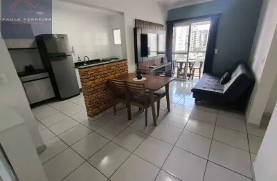 Apartamento 1 dormitório mobiliado com varanda gourmet (churrasqueira carvão)