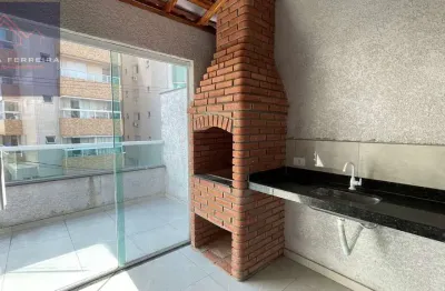 Sobrado triplex novo a 300m da praia, 3 dorms, ampla varanda e churrasqueira