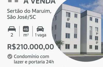 Apartamento para venda no bairro sertão do maruim, localizado na cidade de são josé / sc.