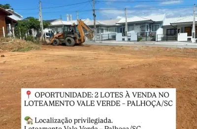 Ultimas unidades!  lotes á venda no vale verde em palhoça sc - 255 mil cada lote
